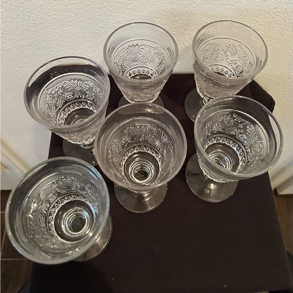 Set of 6 Duncan and Miller vintage Sandwich wine glasses. - Picture 6 of 7